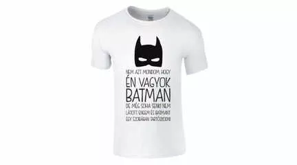 Feliratos férfi póló - Én vagyok Batman