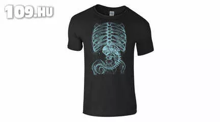 Feliratos férfi póló - Alien X-Ray